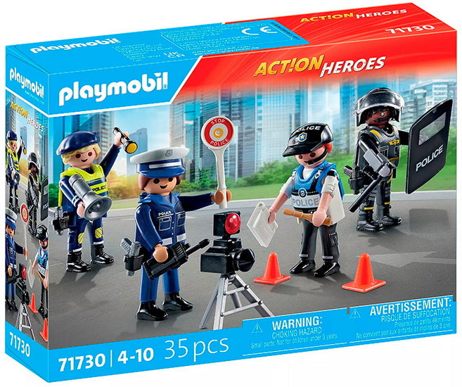 Ens. metier police: 4 policiers differents