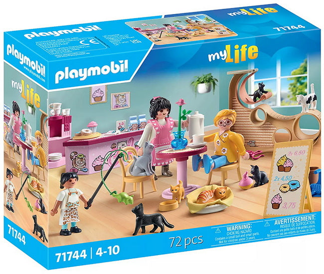 Bar à chats avec chats et personnages