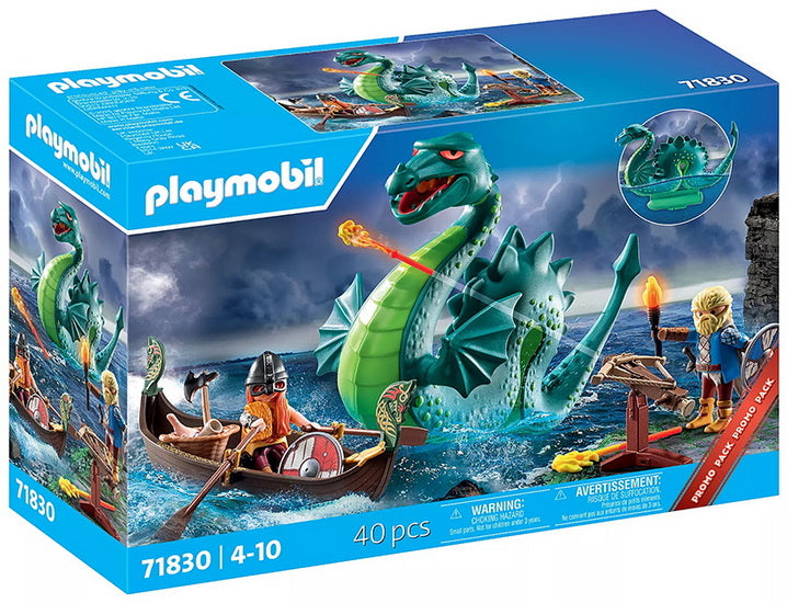 Vikings avec monstre de mer