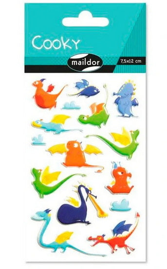 AUTOCOLLANTS 3D COOKY - DRAGONS