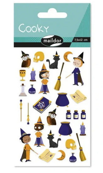AUTOCOLLANTS 3D COOKY - SORCIERS