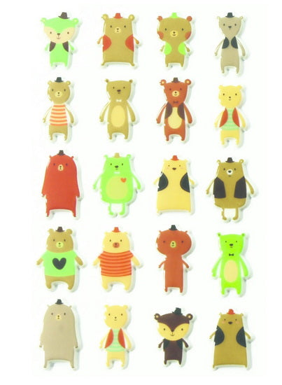 AUTOCOLLANTS 3D COOKY - OURS