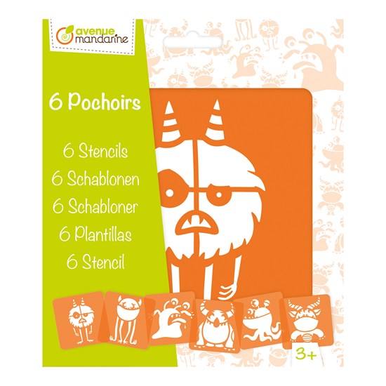 ENS. 6 POCHOIRS - MONSTRES