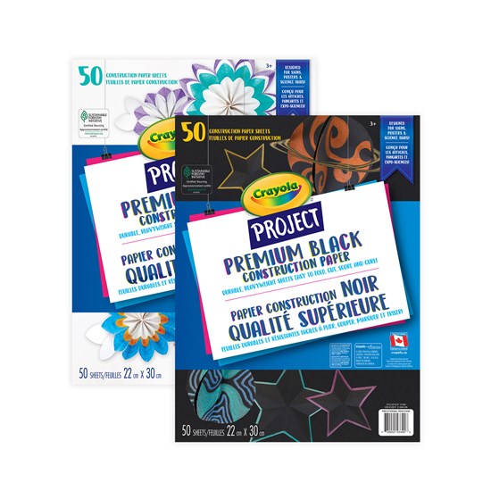 BLOC PAPIER DE CONSTRUCTION DE QUALITÉ SUPÉRIEURE - NOIR