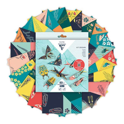 FEUILLES ORIGAMI À MOTIFS - INSECTES