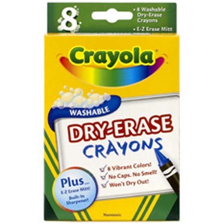 8 CRAYONS DE CIRE EFFAÇABLE À SEC