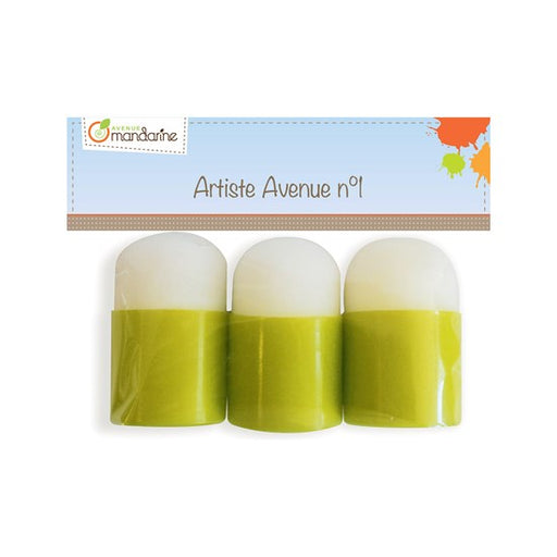 N}SET DE 3 TAMPONS POCHOIRS AV.MANDARINE