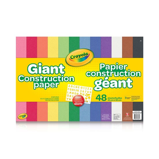 BLOC DE PAPIER CONSTRUCTION GÉANT - 48 FEUILLES