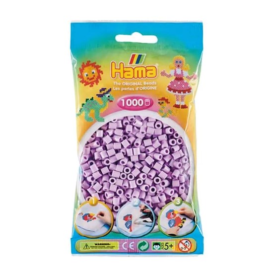 PQT. 1000 PERLES HAMA MIDI - LILAS PASTEL