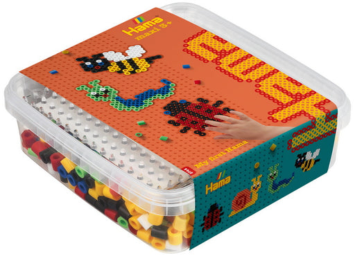 Boîte perles et plaque Hama maxi - Insectes