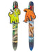 Stylo 6 couleurs dinosaure 2AS