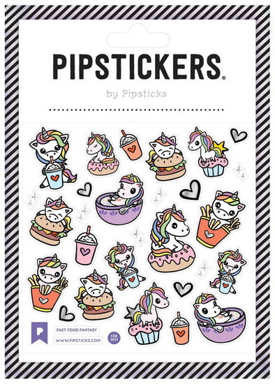 Autocollants Fast food licornes