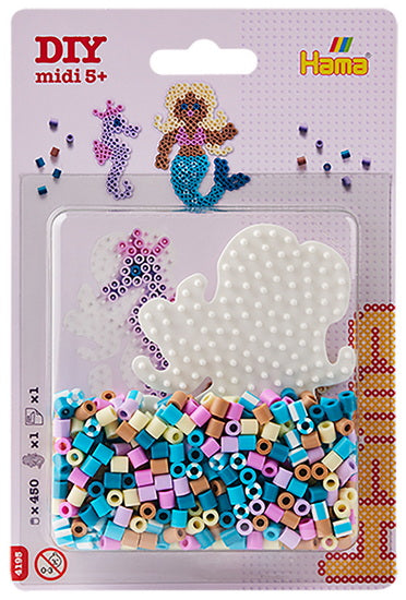 Hama Petit kit. Env. 450 perles, 1 plaque sirène.