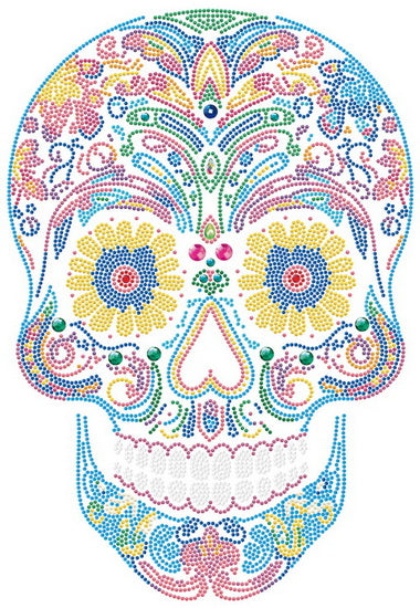 Crâne de sucre néon