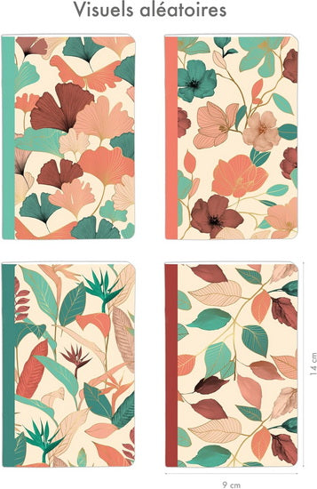 Carnet piqué ligné 96p 9x14 4AS