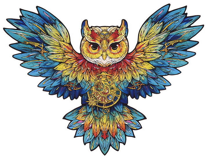 Casse-tête en bois – Hibou, 200 mcx