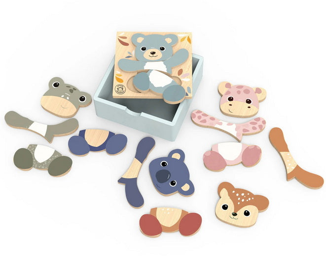 Puzzle 4 animaux interchangeables