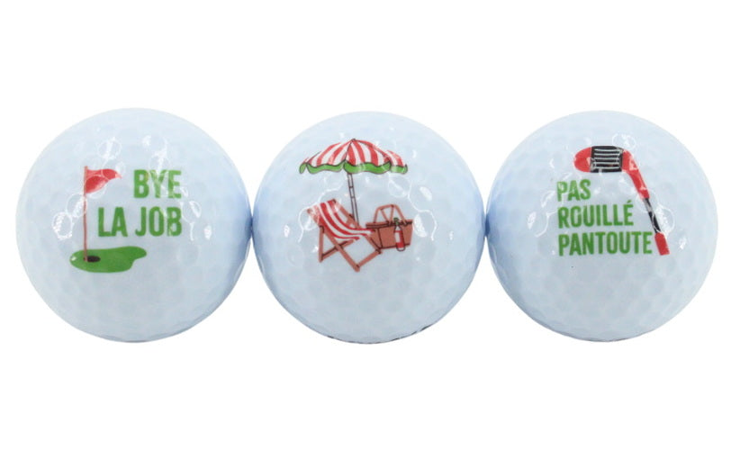 Ens. 3 balles de golf retraite
