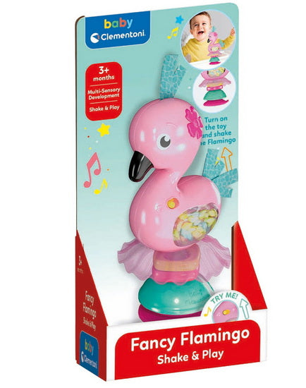 Hochet interactif flamant rose fantaisie