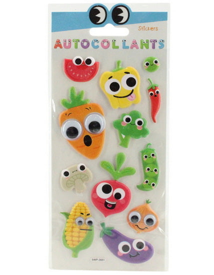 Autocollants 3D légumes