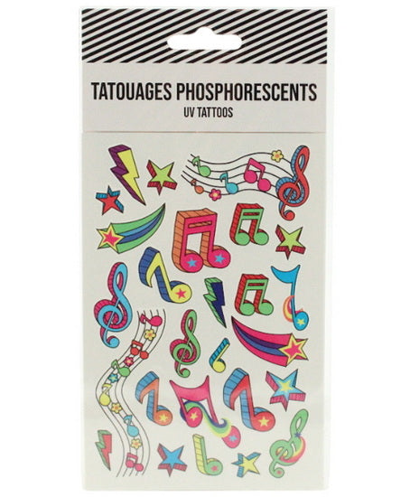 Tatouages temporaires notes de musique