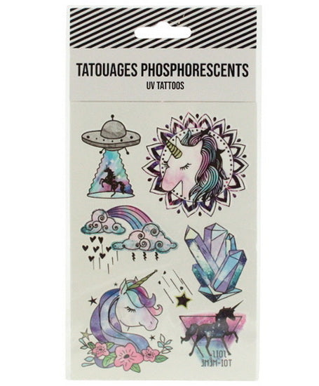 Tatouages temporaires licornes