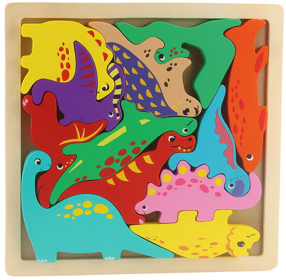 Casse-tête en bois dinosaures