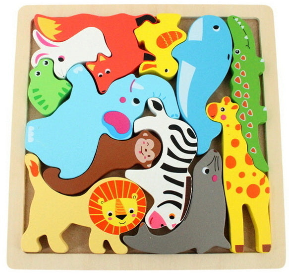 Casse-tête en bois animaux