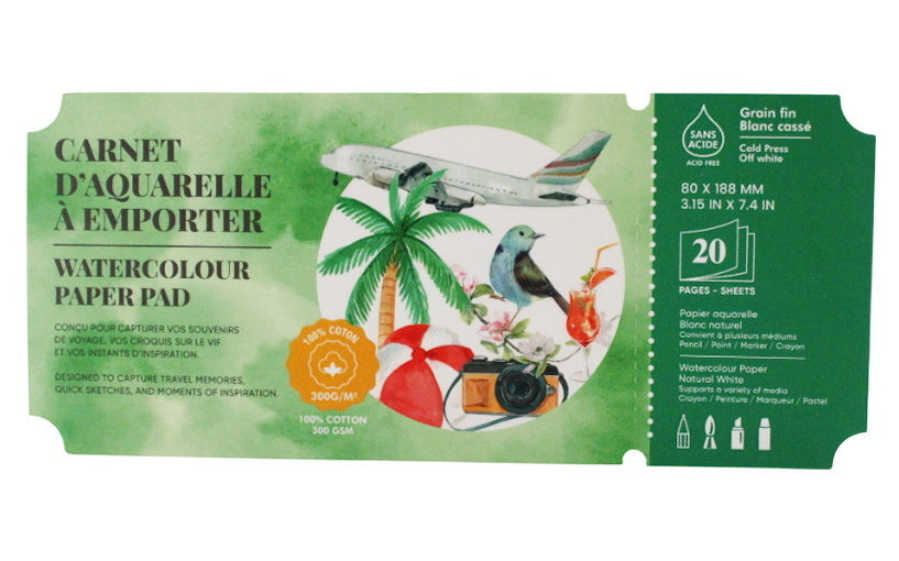 Carnet d'aquarelle à emporter