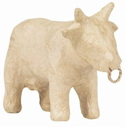 Papier mâché - Vache avec anneau