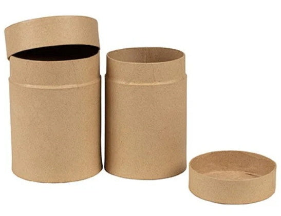 Papier mâché – Ens. 2 boîtes à thé