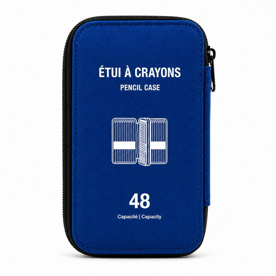 Coffre pour 48 crayons - Bleu