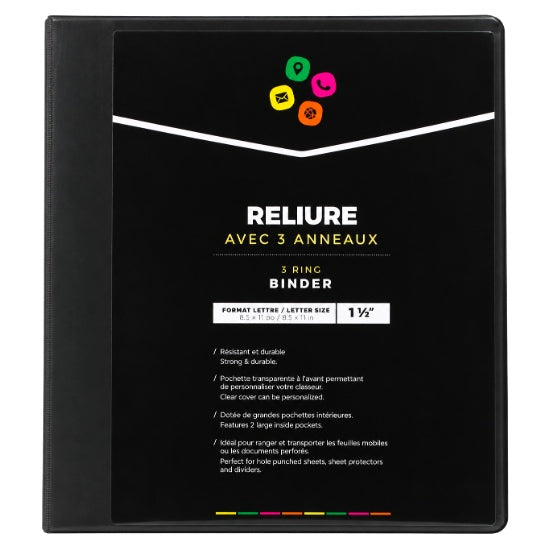 Reliure 1''1/2 Noir