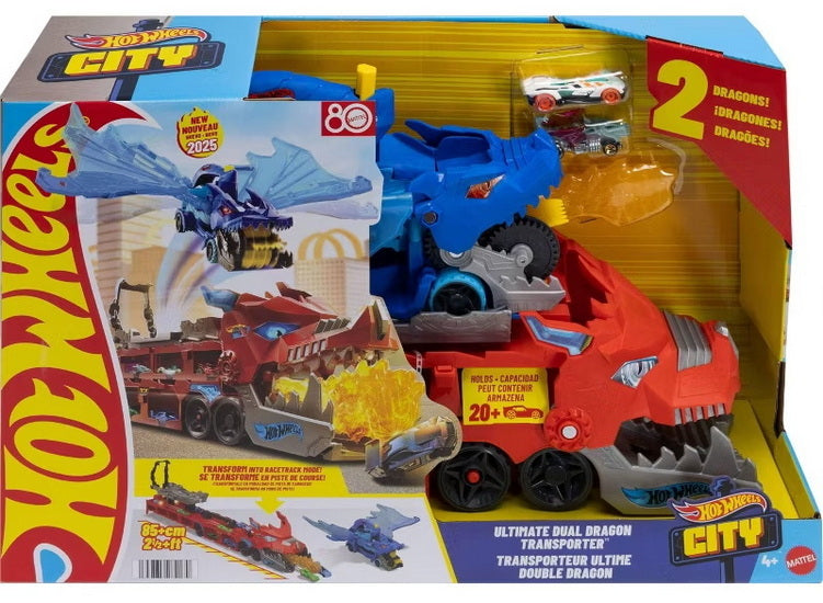 Hot Wheels Transporteur 2 en 1 Dragons