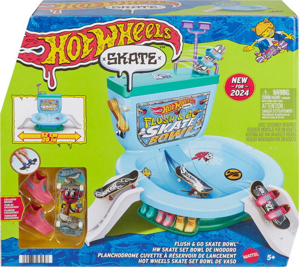 Hot Wheels Ensemble planche a roulettes Skate Flush & Go