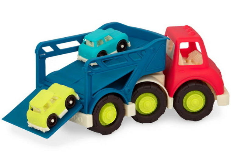 Transporteur de voitures avec deux autos