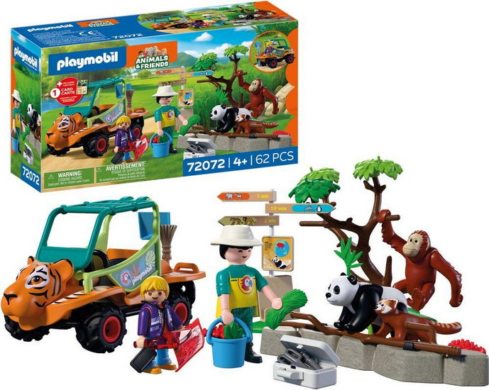 Gardien de zoo et véhicule