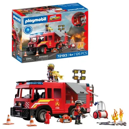 Camion de pompiers d'équipement