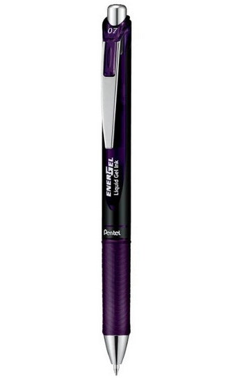 Stylo gel rétractable Energel violet 0.7mm