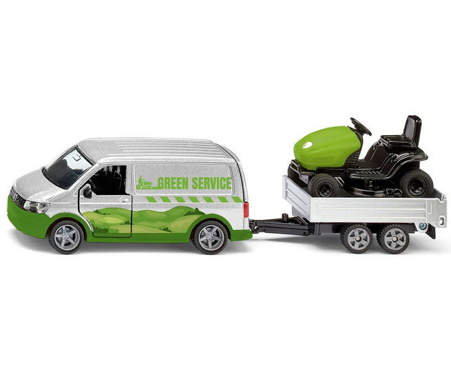 VW T6 avec tracteur à gazon