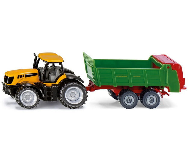Tracteur JCB avec épandeur Strautmann
