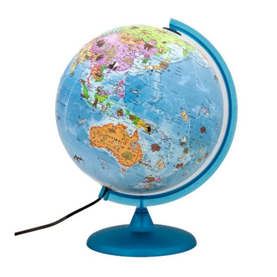 Globe terrestre bleu FR – 30cm