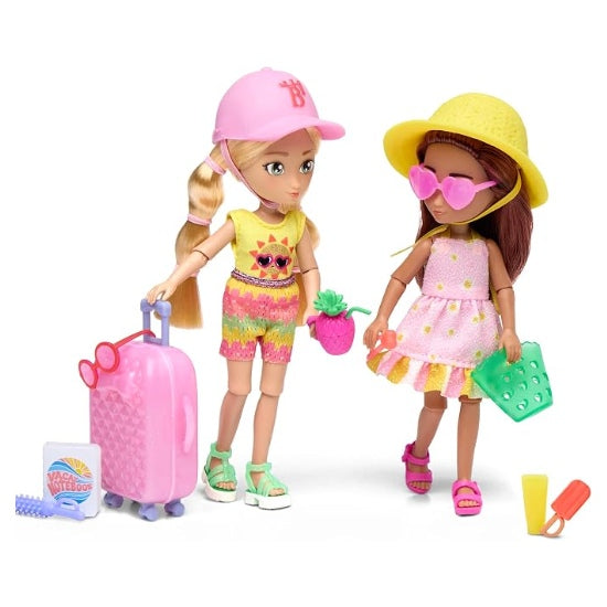Ensembe de 2 poupées 15 cm Jasmine et Makayla avec accessoires