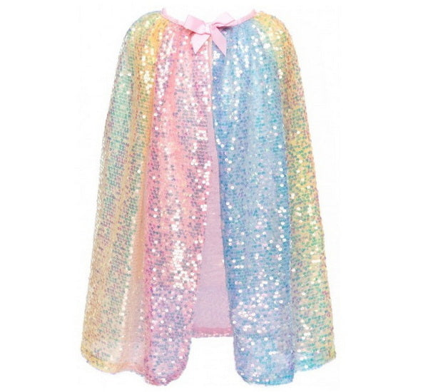 Cape à paillettes multicolore pastel 4-6 ans