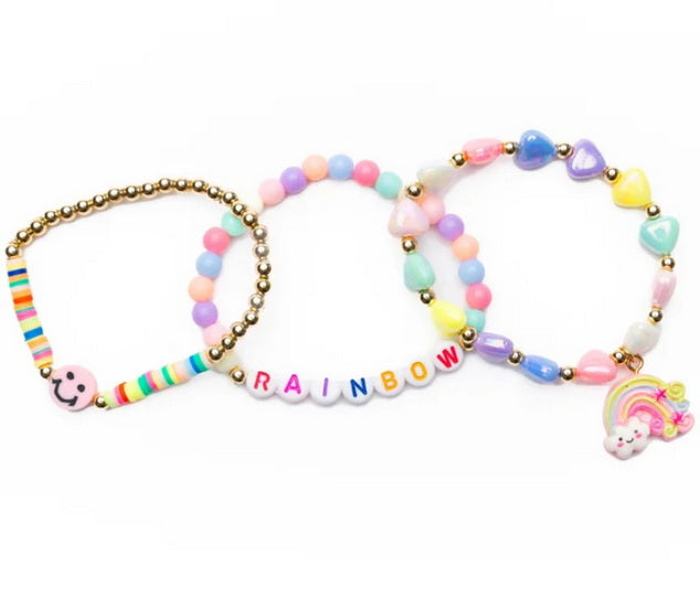 Ens. 3 bracelets arc-en-ciel