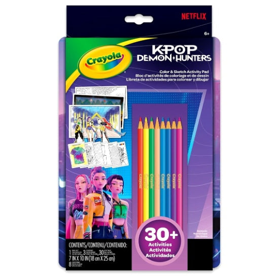 Blocs d'activités de coloriage et de dessin K-Pop Demon Hunters
