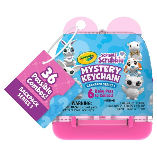 Porte-clés mystère bébés animaux Scribble Scrubbie 6AS